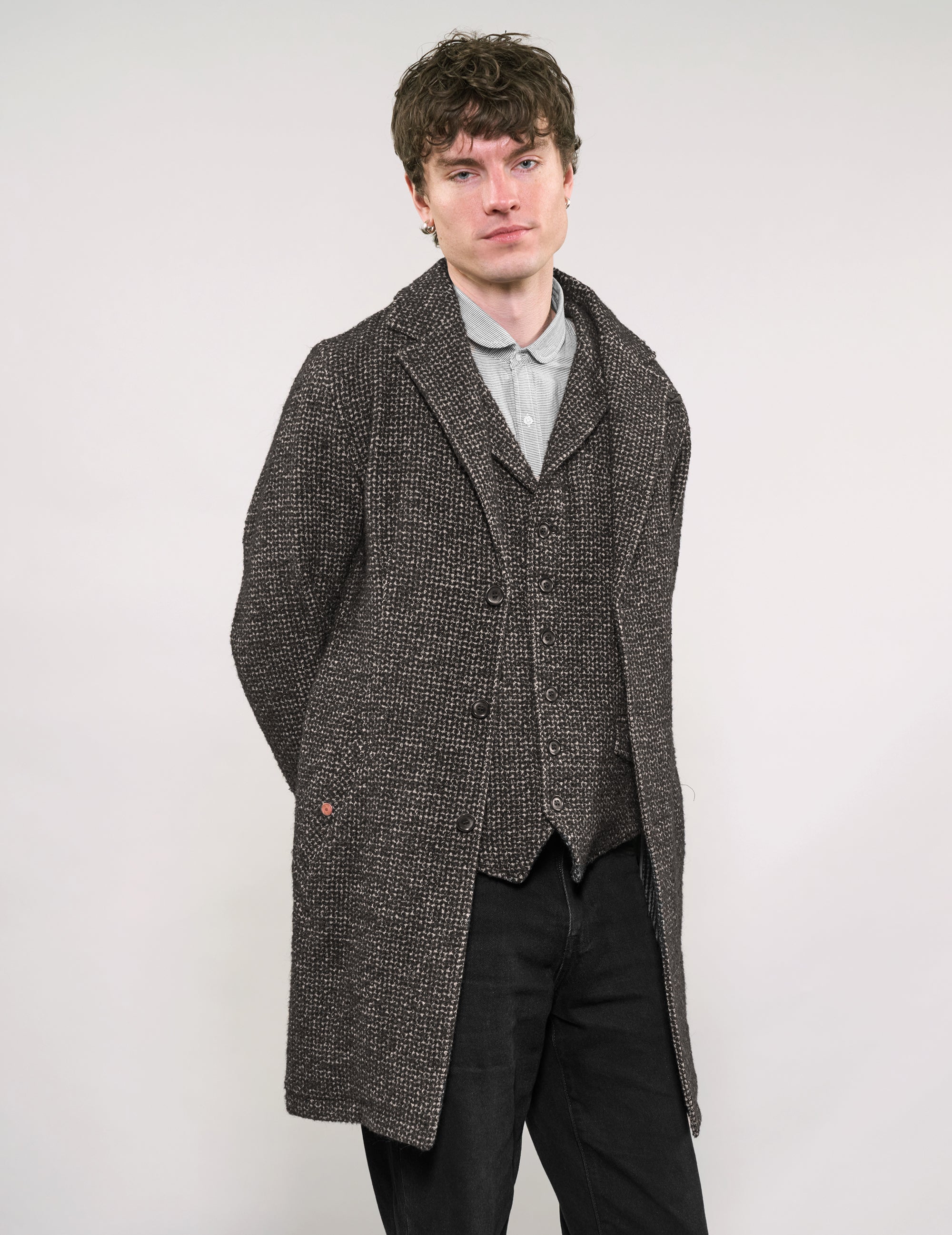 IMMORTAL Silverstone Frock Coat - Grey & White
