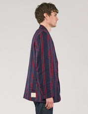 Navy Red Striped Boating Blazer