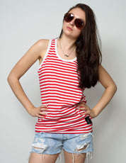 Vintage Marine T-Shirt mit blauen Streifen