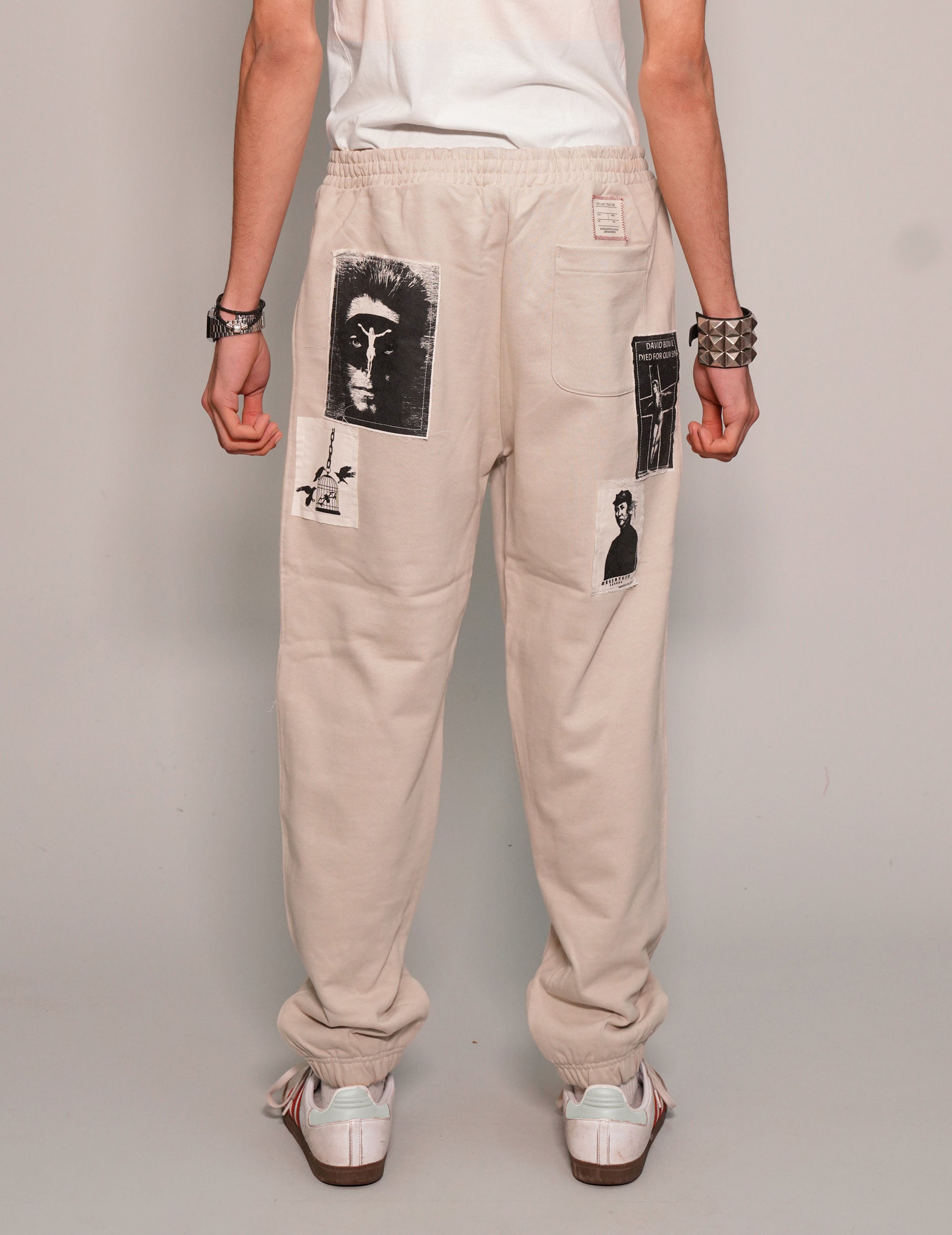 Multi-patch Jogger Pants in Ecru