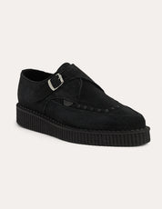 Underground Apollo Creeper Schuhe aus schwarzem und weißem Leder