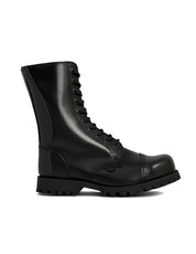 Underground Commando Steel Cap Boots in Black Leather