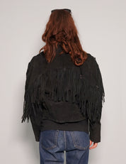 Black Cropped Cowgirl Jacket