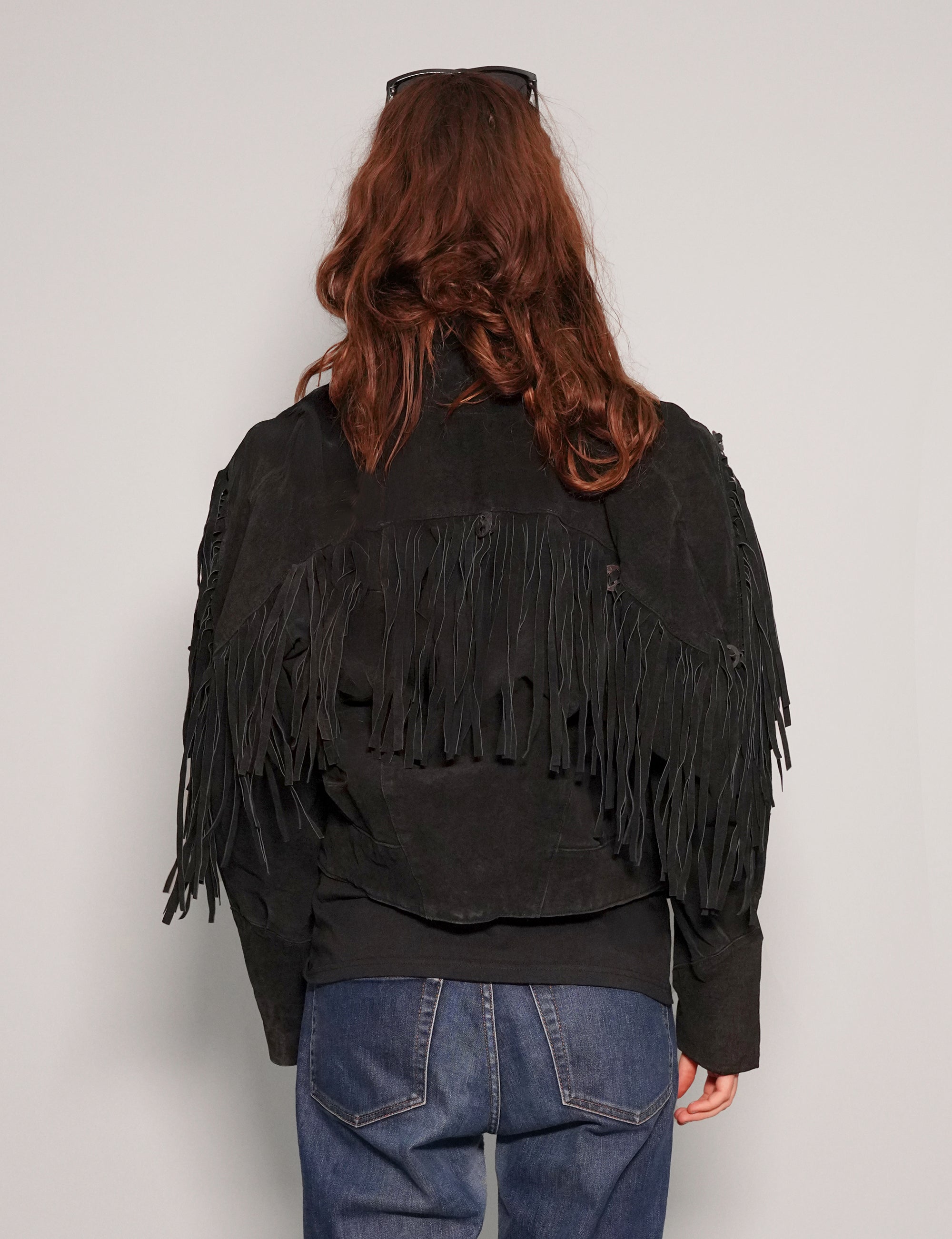 Black Cropped Cowgirl Jacket