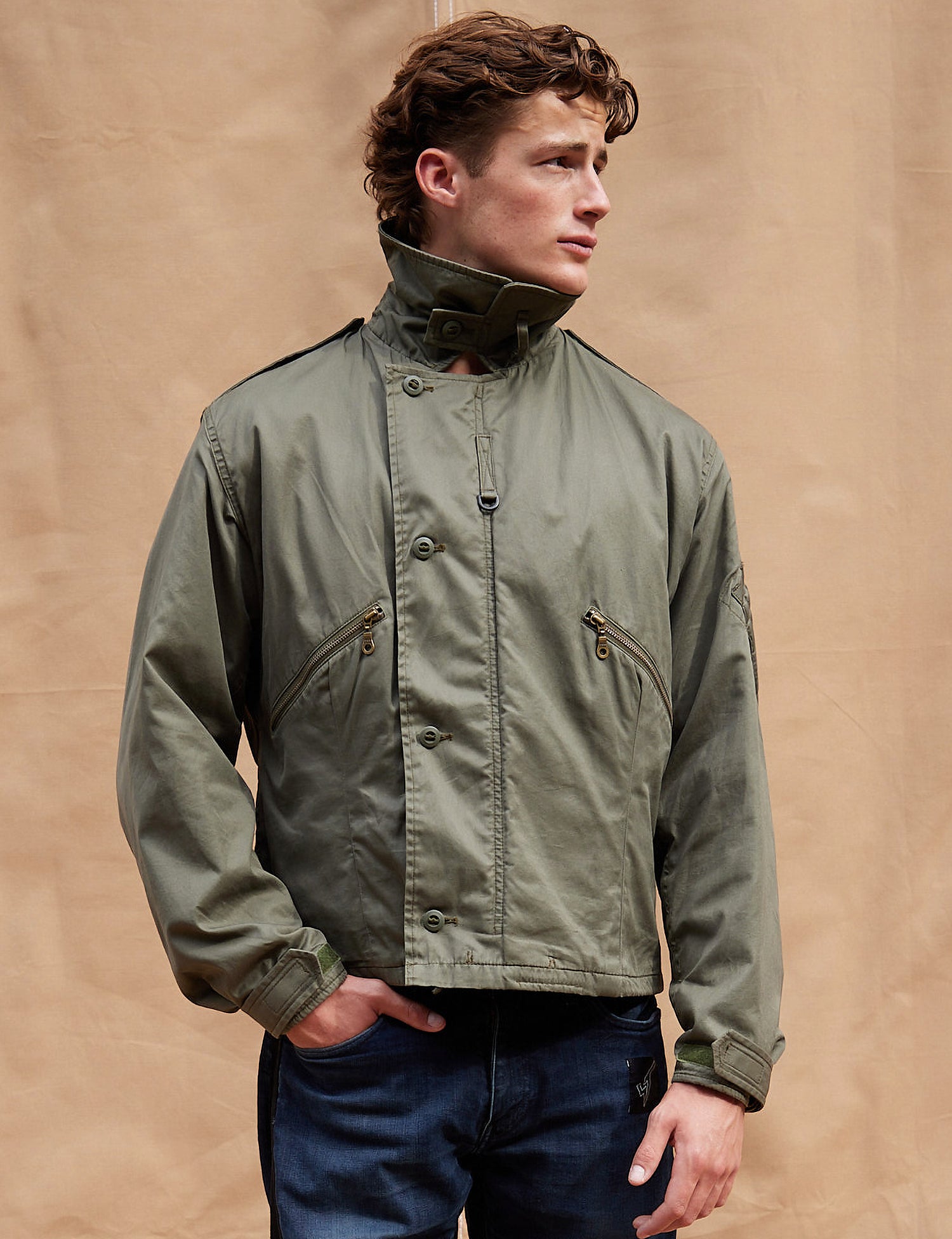 RAF MK3 High Neck Jacket in Khaki