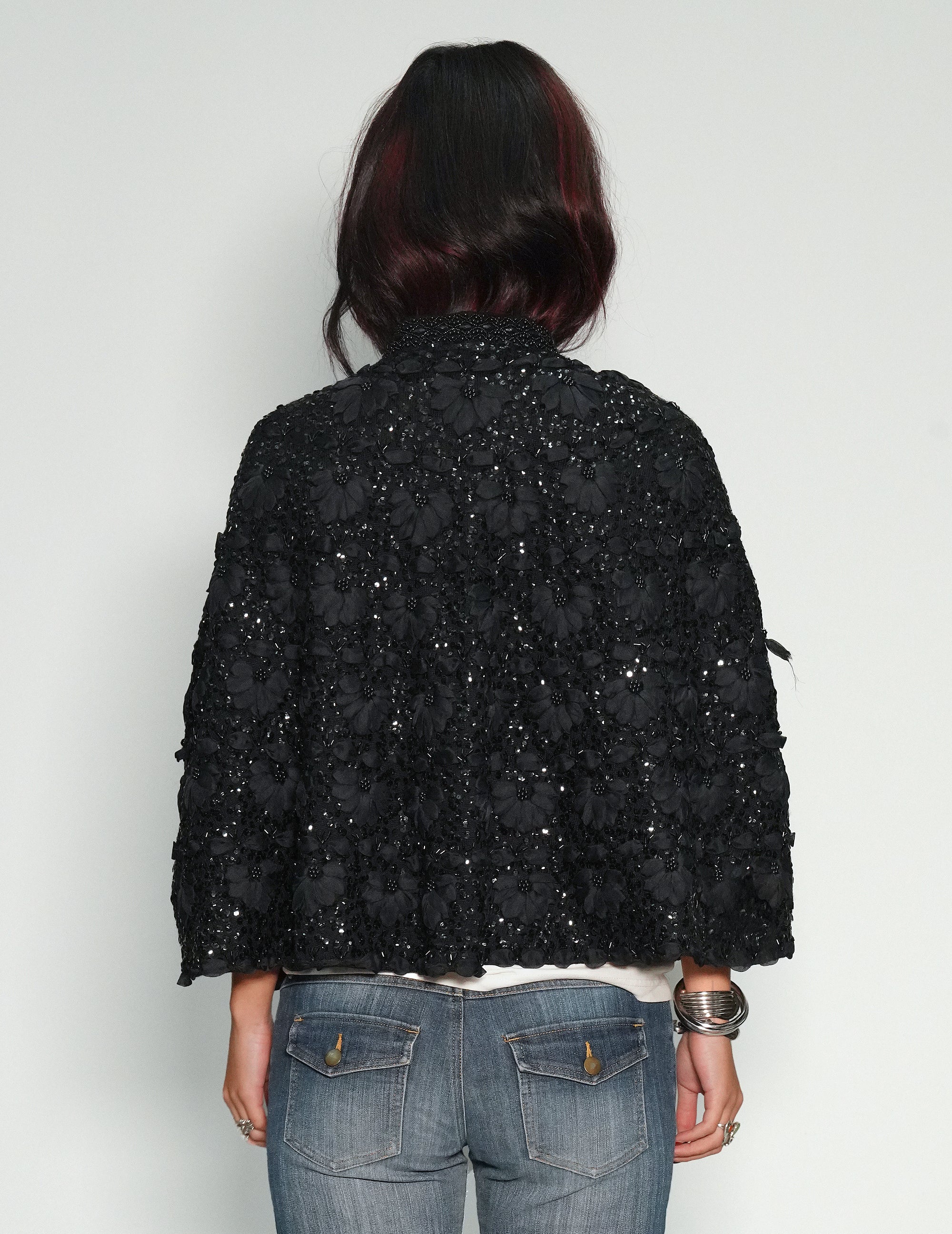 Sequinned Opera Cape