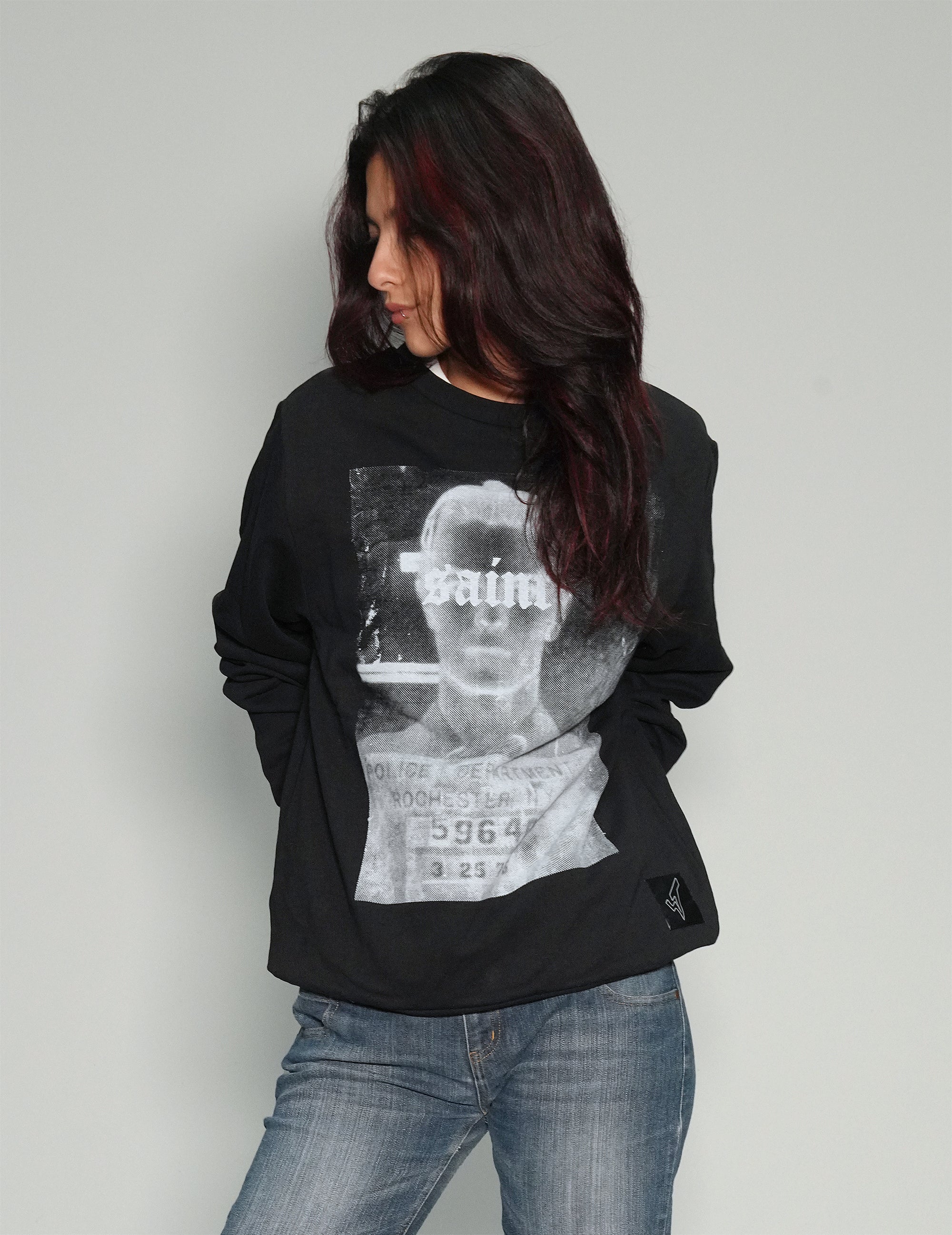 'Saint' Sweatshirt in Black