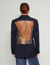 Party Back Blazer - Gold Sequin - Navy