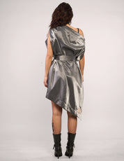 The Pirate Dress – Gunmetal Taffeta