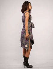 The Pirate Dress – Purple Grey Tartan