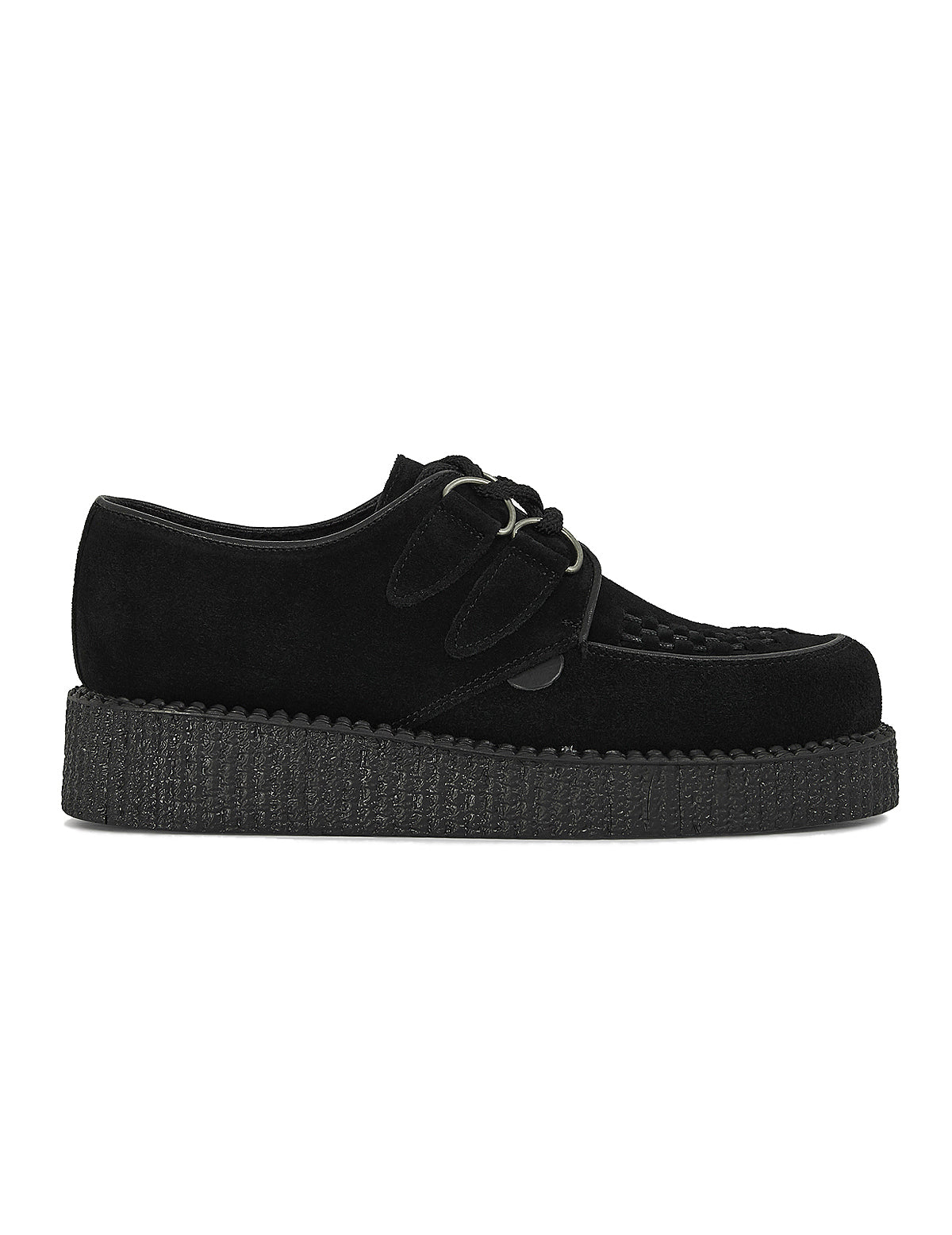 Underground Wulfrun Single Sole Creeper Shoes in Black Suede