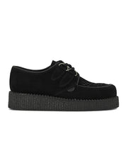 Underground Wulfrun Single Sole Creeper Shoes in Black Suede