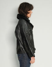 Fur Lined Leather Jacket
