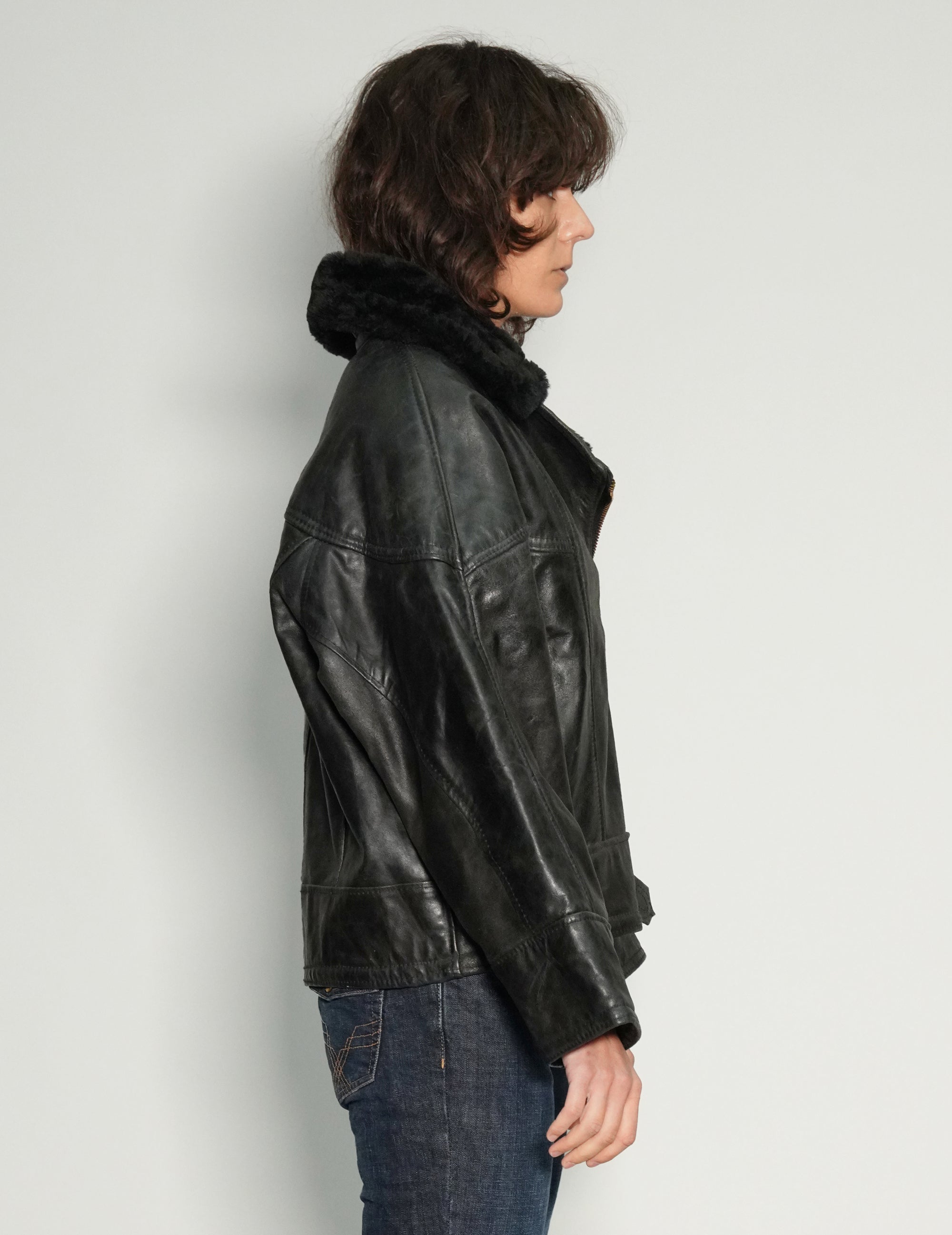 Fur Lined Leather Jacket