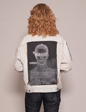 ST Patched White Denim Jacket