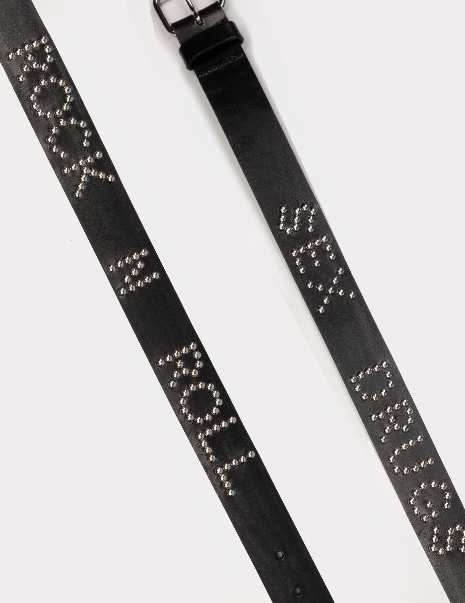 'S'x D'ugs and Rock n Roll' Studded Leather Thin Belt