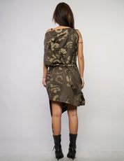 The Pirate Dress – Olive Barogue Jacquard