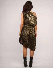 The Pirate Dress – Black & Gold Sequin