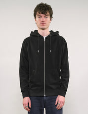 ST Zipped Hoodie in Black