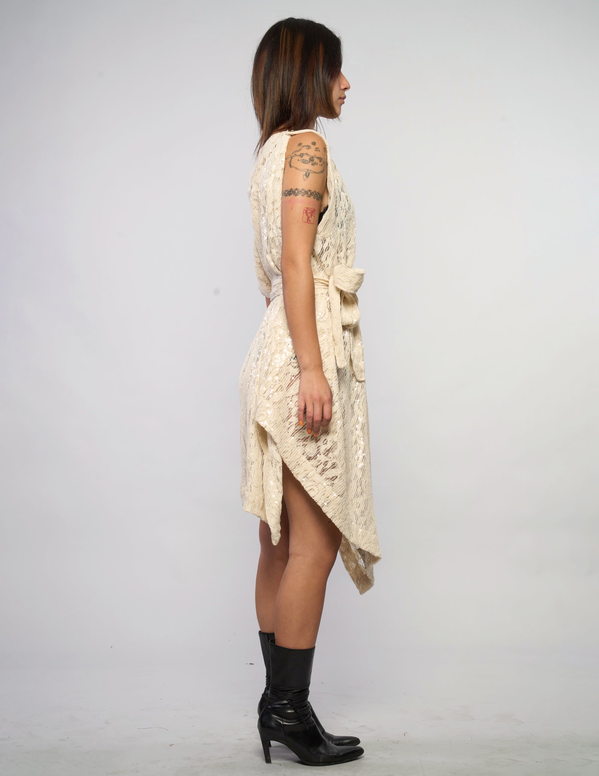 The Pirate Dress – Ivory Sequin Lace