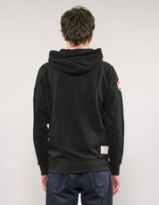 Limited Edition Patched Zip Hoodie in Black