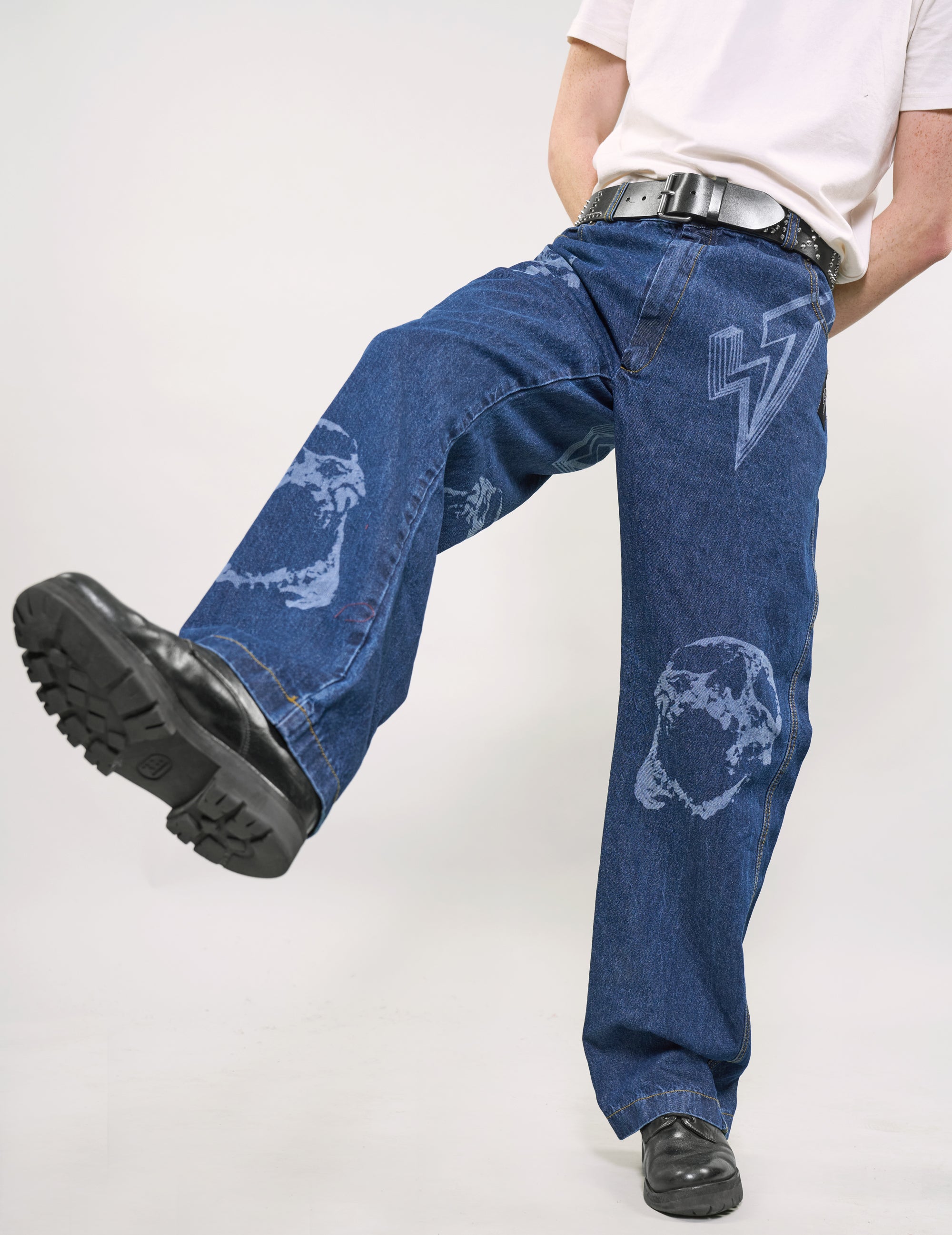 Laser Printed Prisoner Jeans