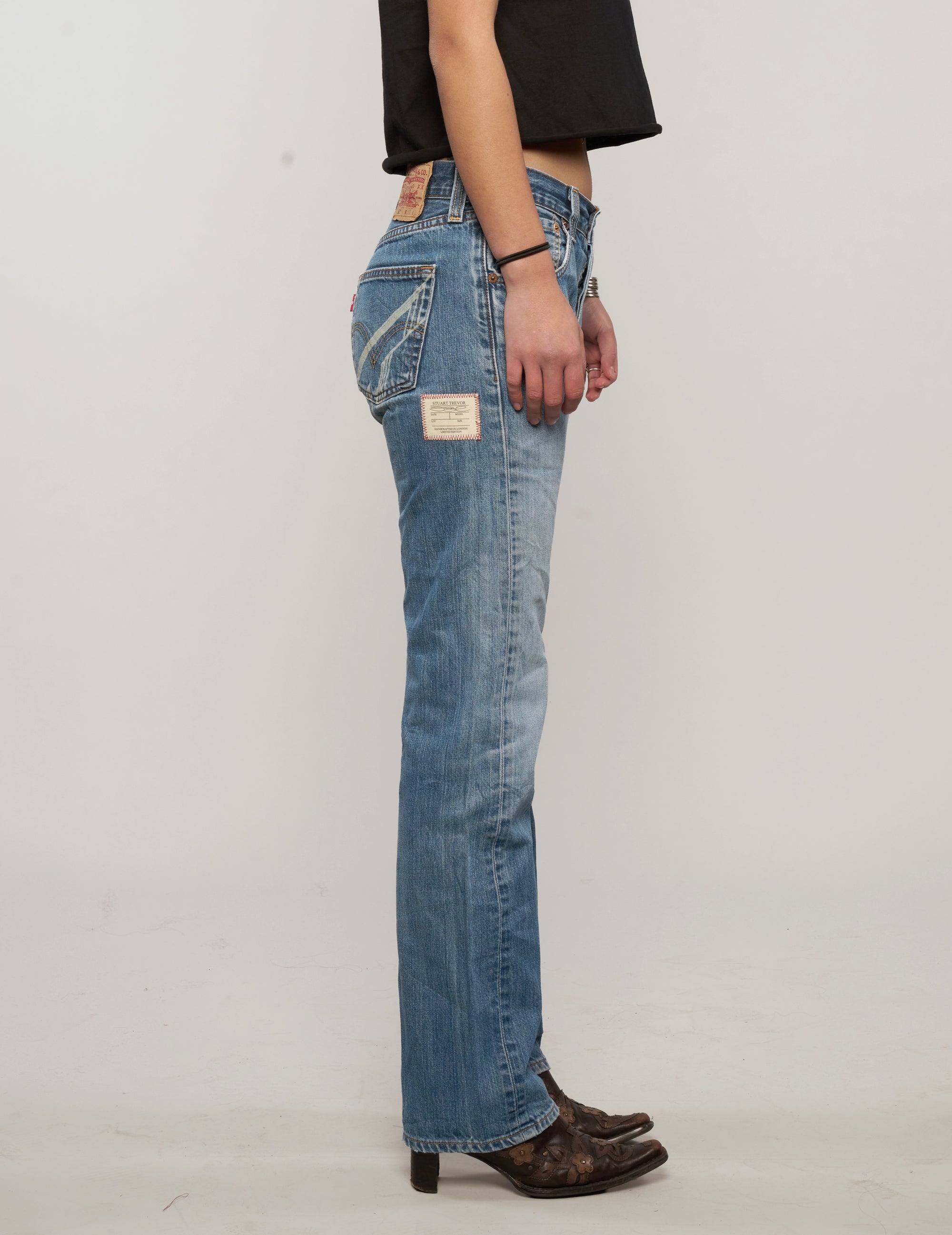 Laser Printed ST Jeans in Blue