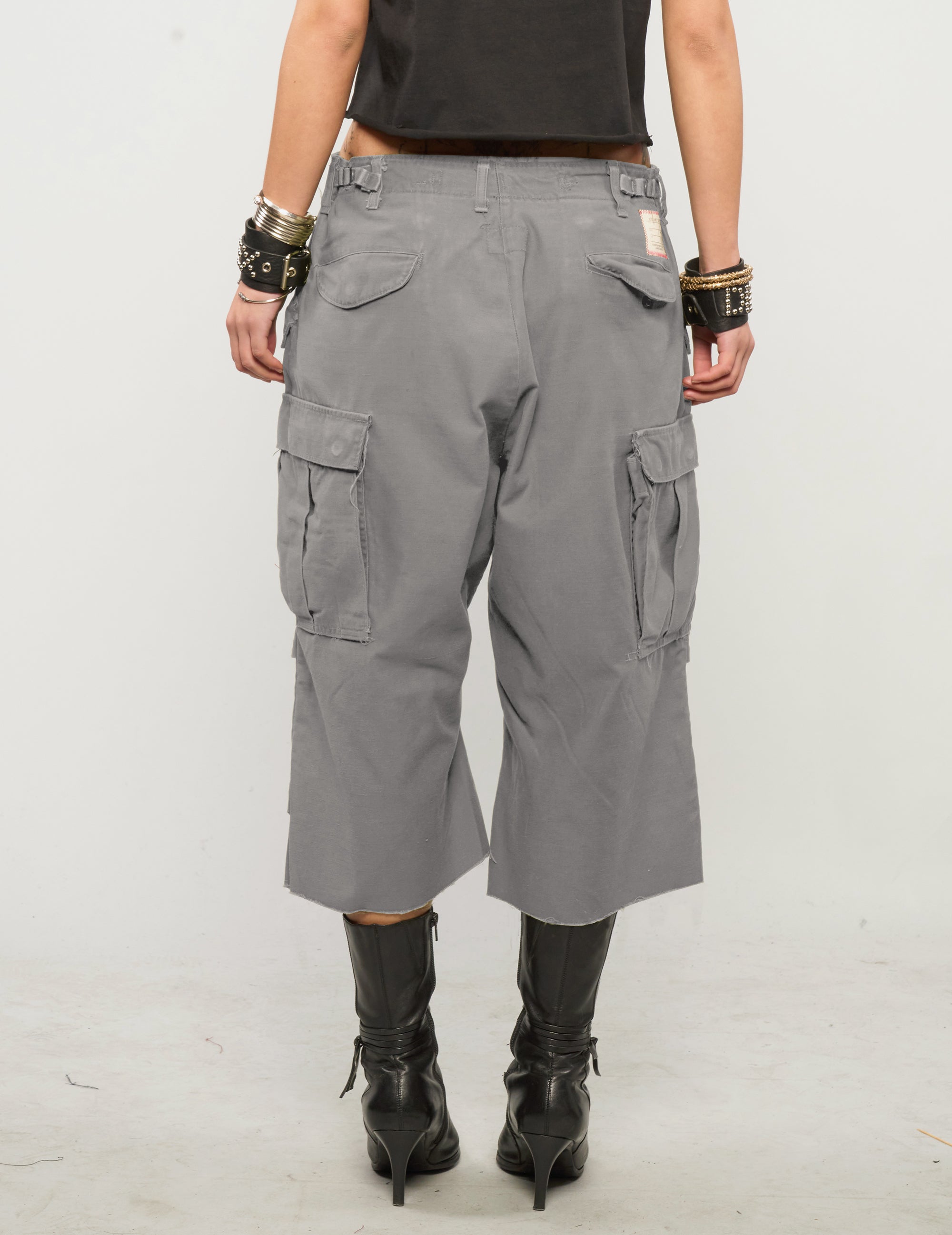 M51 Khaki Cropped Cargo-Hose