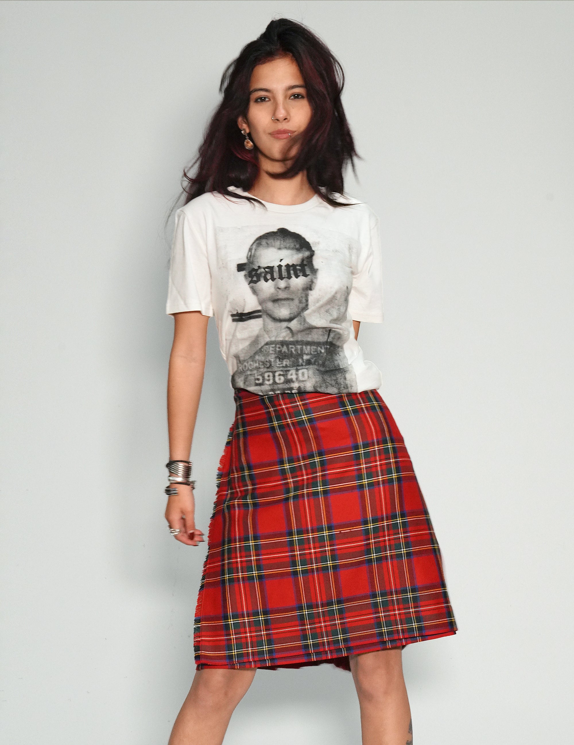 Women's Vintage Red Tartan Kilt | Stuart Trevor