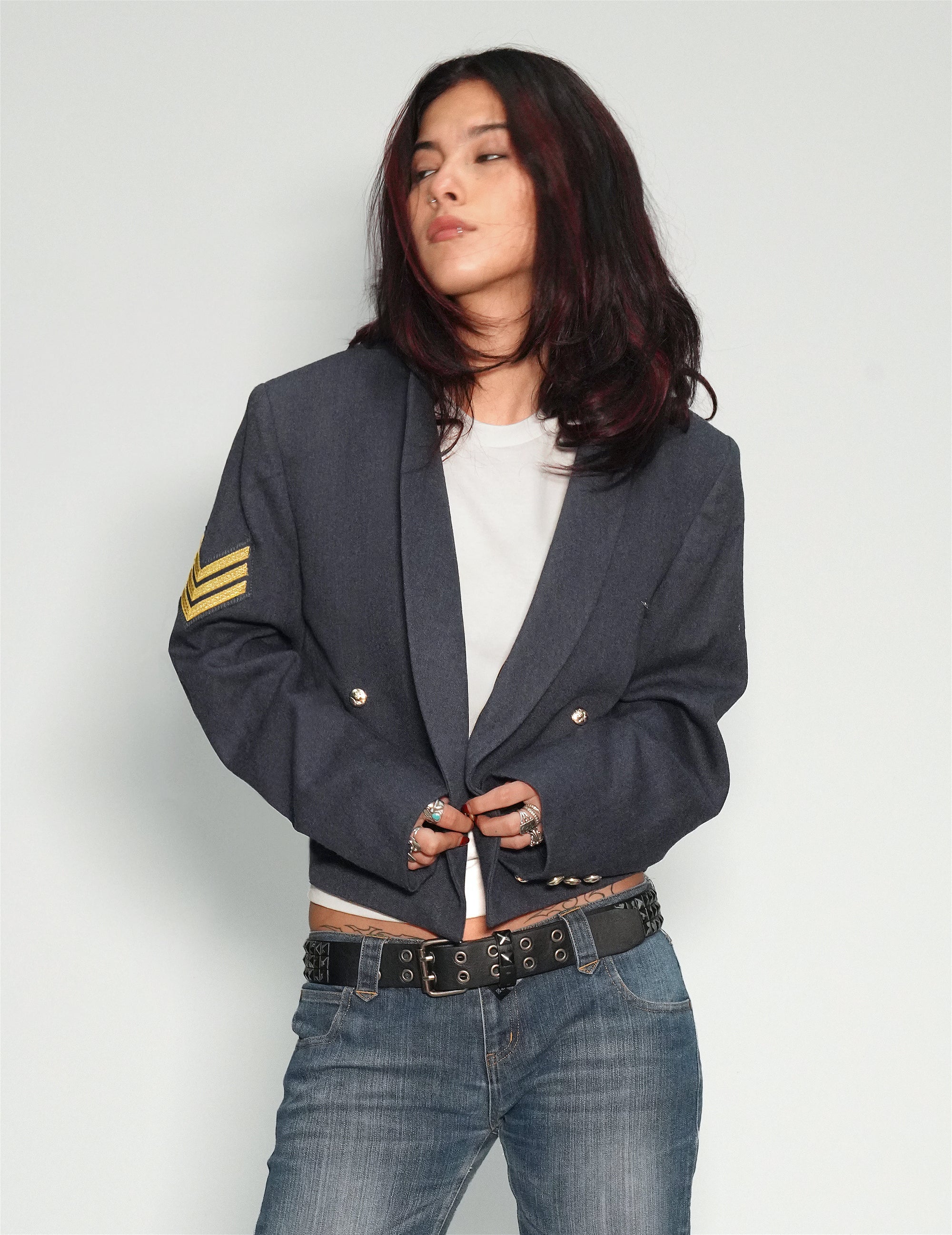 Women's Cropped Military Blazer | Stuart Trevor