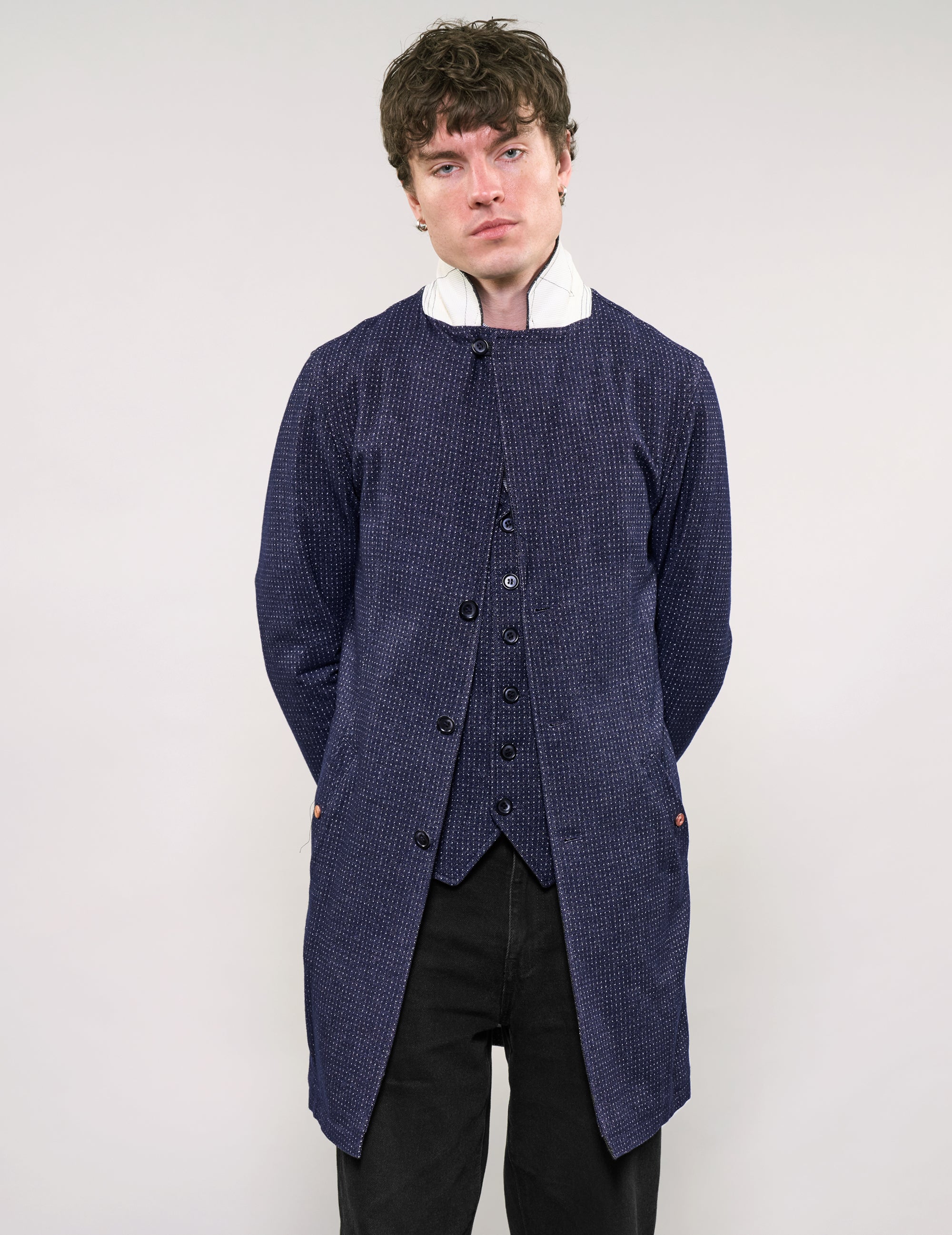 IMMORTAL Hawthorn Lightweight Microdot Woollen Frock Coat