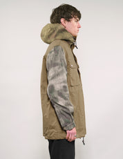 IMMORTAL Hooded Desert Parka in Khaki & Camo