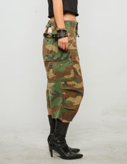 M51 Woodland Camo Cropped Cargo Pants