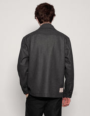 Wool Workshirt in Charcoal