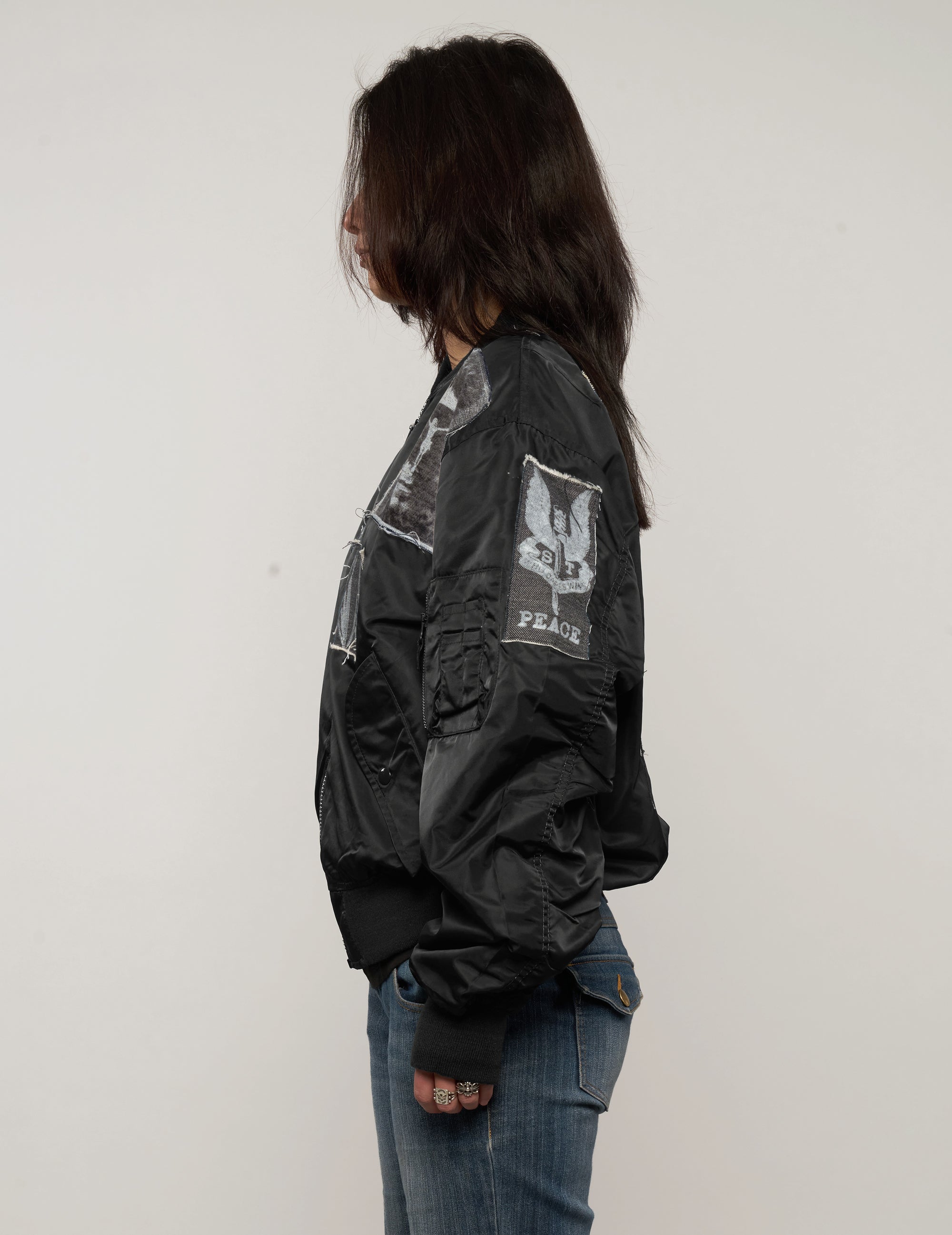 MA-1 Leichte Patched Bomberjacke in Navy