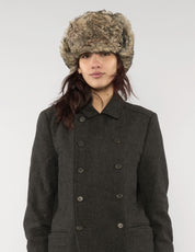Ushanka Hat in Black & Brown