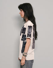'Saint' Multipatch T-Shirt in Ecru