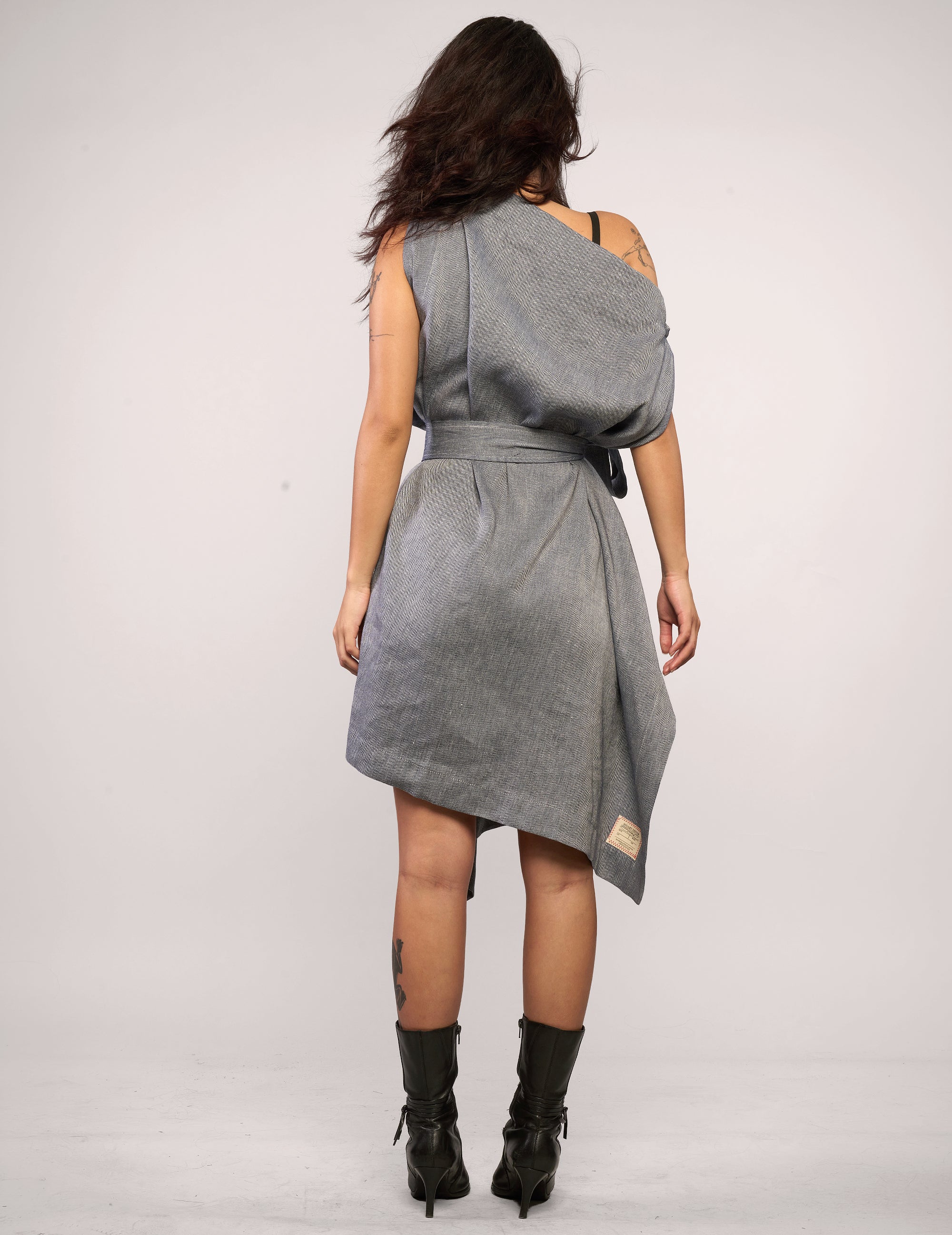 The Pirate Dress – Grey Chambray