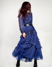 Killing Eve style Midnight Blue Ball Gown