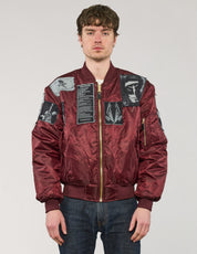 MA-1 Patched Bomber in Burgundy