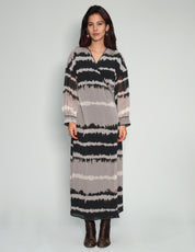 Black and Grey Tie Dye Dress