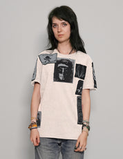 'Saint' Multipatch T-Shirt in Ecru