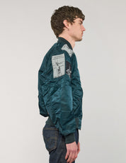 MA-1 Light Weight Patched Bomber Jacket in Navy
