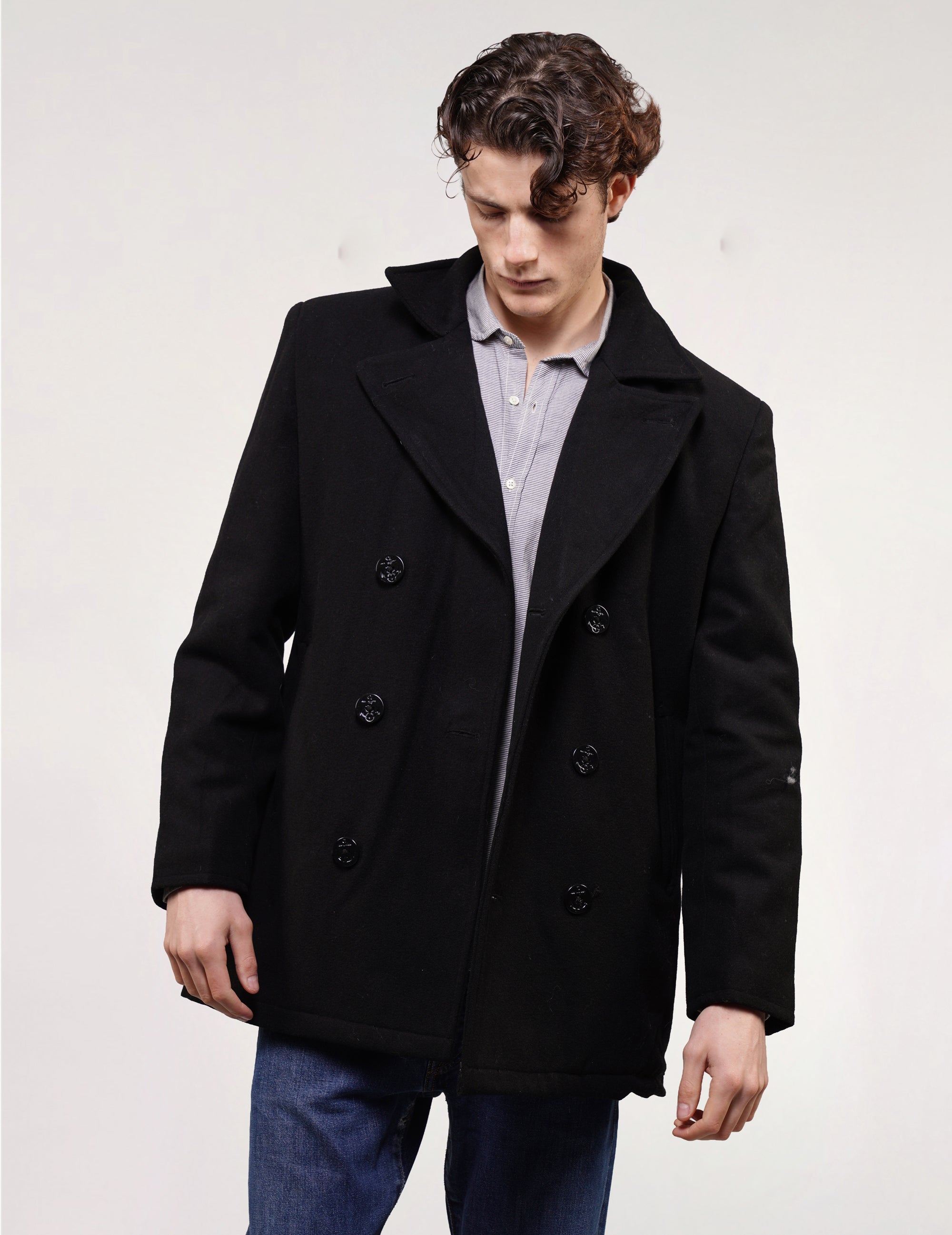 US Naval Service Wool Flannel Peacoat