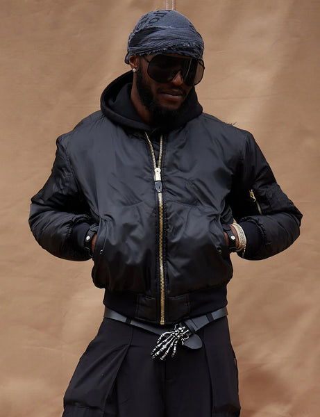 Mens MA 1 Bomber Jacket in Black – Stuart Trevor