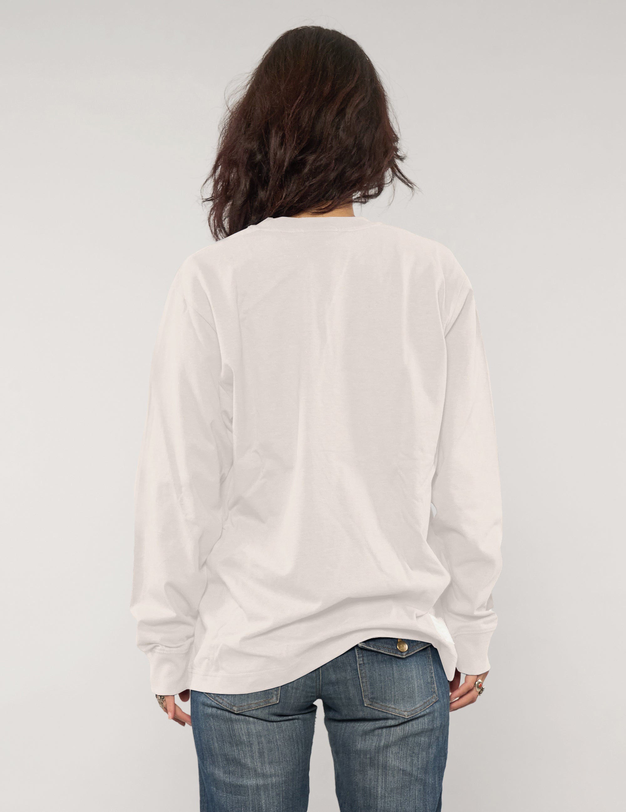 ST 'A Lad Insane' Long Sleeve Logo Tee in Ecru