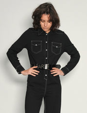 Party Back Jumpsuit in Black