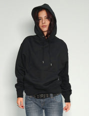 Women's Black Cotton Hoodie | Stuart Trevor