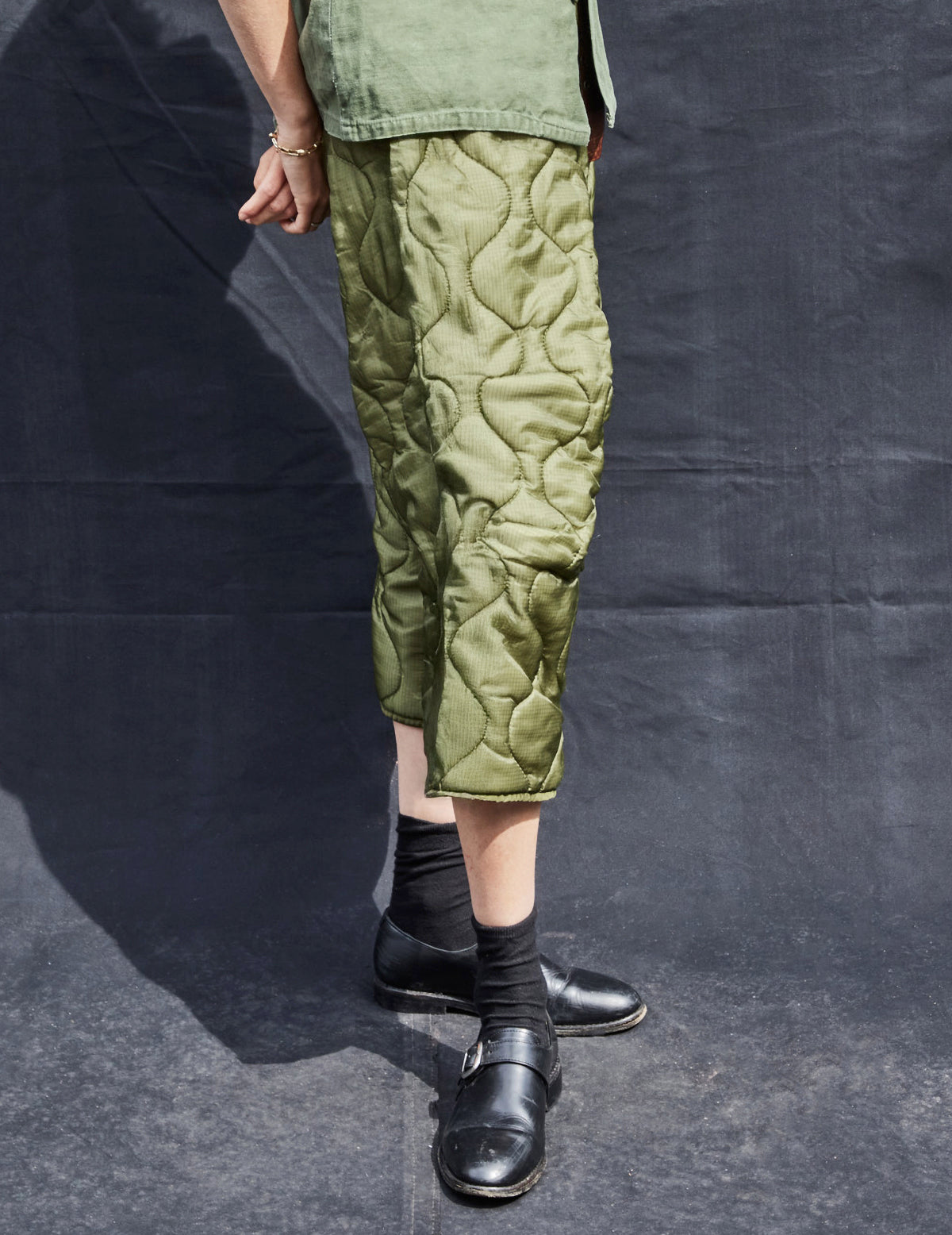 Quilted Cropped Trousers