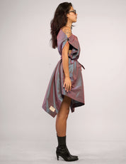 The Pirate Dress – Iridescent Mauve Taffeta